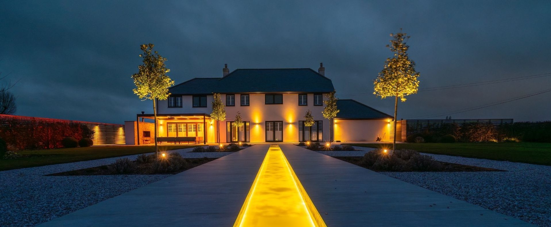 Garden with lights
